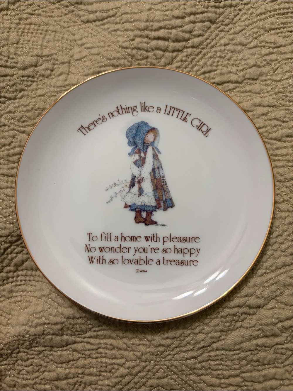 1976 Vintage Holly Hobby Porcelain Plate